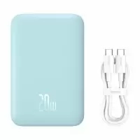 Внешний аккумулятор Baseus Magnetic Wireless PPCX020003 6000mAh (голубой) Внешний аккумулятор Baseus Magnetic Wireless PPCX020003 6000mAh (голубой)