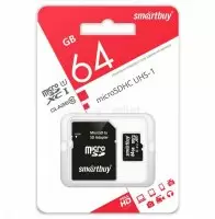 Карта памяти SmartBuy microSDXC Class 10 64GB