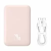 Внешний аккумулятор Baseus Magnetic Wireless PPCX020004 6000mAh (розовый) Внешний аккумулятор Baseus Magnetic Wireless PPCX020004 6000mAh (розовый)