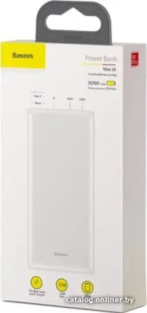 Внешний аккумулятор Baseus Mini JA PPJAN-C02 30000mAh (белый)