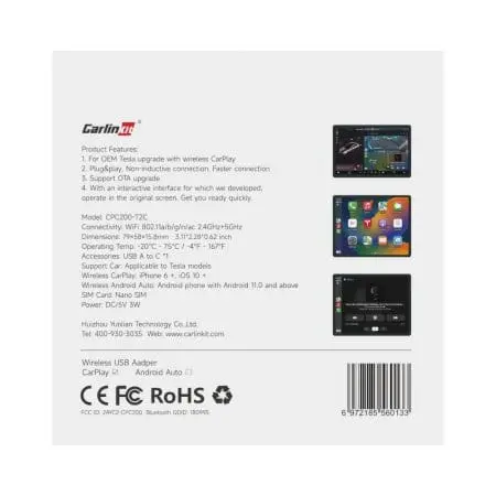 Carlinkit T2C - Беспроводной Carplay адаптер для Tesla