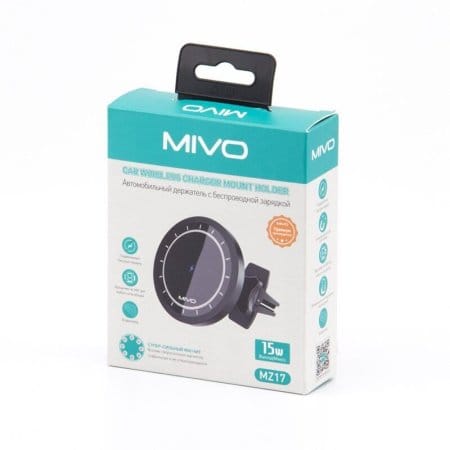 Автомобильный магнитный держатель с беспроводной зарядкой MIVO MZ17, 15W