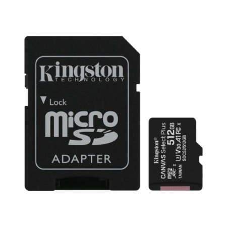 Карта памяти Kingston Canvas Select Plus microSDXC 512GB (с адаптером)