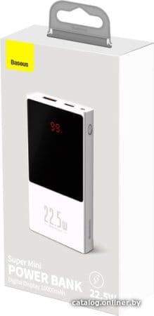 Внешний аккумулятор Baseus Super Mini Digital Display PPMN-A02 10000mAh (белый)