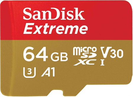 Карта памяти SanDisk Extreme microSDXC 64GB (с адаптером)