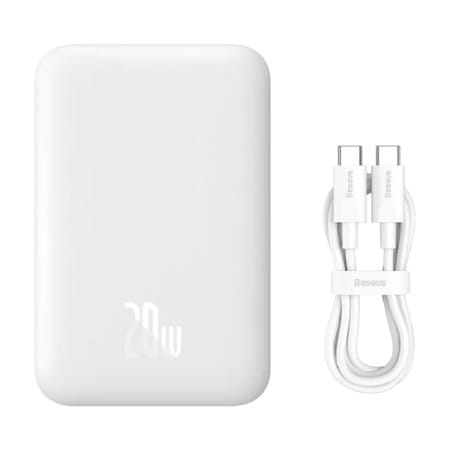 Внешний аккумулятор Baseus Magnetic Wireless PPCX020002 6000mAh (белый)